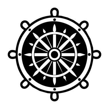 Buddha tekerlek sembolünün katı biçim simgesi