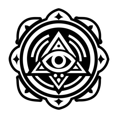 Koruyucu tılsım sembolünün dolu bir simgesi