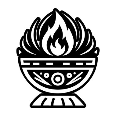 Kutsal ateş sembolünün katı bir simgesi.