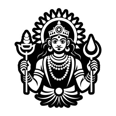 Hindu tanrısı simgesi simgesi katı biçimde