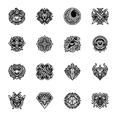 vektör dekoratif tasarım ögeleri kümesi