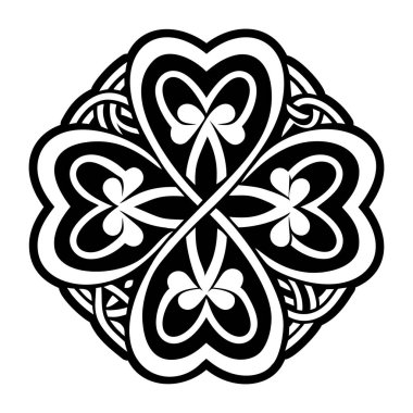 Yonca dövmesinin katı stil simgesi