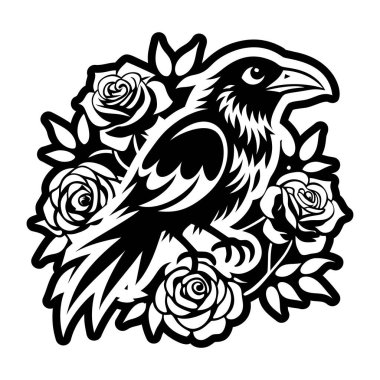 Karga dövmesinin doldurulmuş biçim simgesi