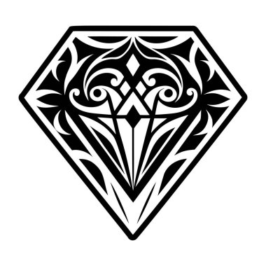 Elmas dövmenin dolu bir simgesi