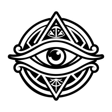 Horus göz simgesi tam biçimli olarak tasarlandı