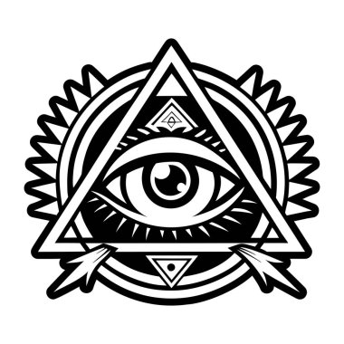 Kabartma biçiminde kutsal göz simgesi