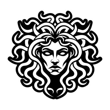 Medusa kafasının doldurulmuş bir simgesi