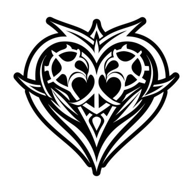 Kabartma biçiminde dizayn edilmiş aşk simgesi simgesi