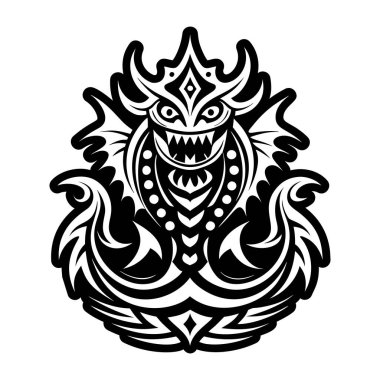 Deniz canavarı sembolünün doldurulmuş bir simgesi