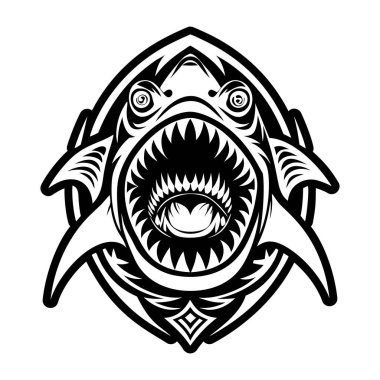 Korkunç köpekbalığı sembolünün sembolü.