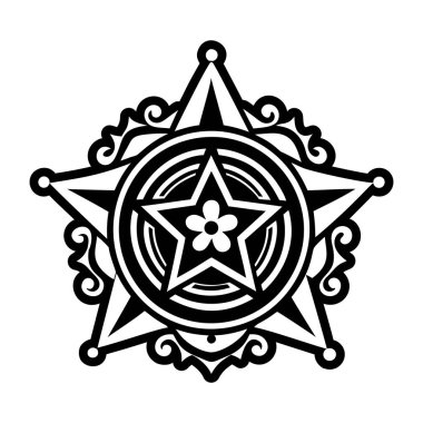 Stil olarak şerif yıldız simgesi