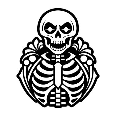 İskelet dövme sembolünün doldurulmuş bir simgesi
