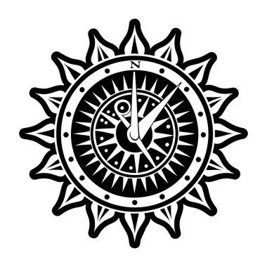 Güneş saati sembolünün katı biçim simgesi