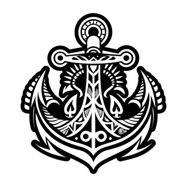 Geleneksel çapa sembolünün katı biçim simgesi