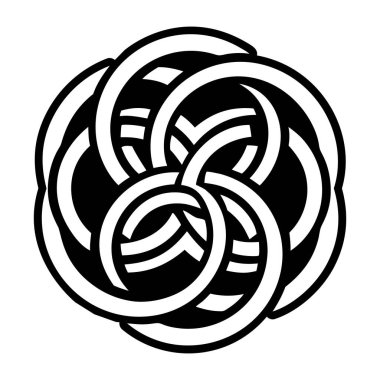 Birbirine kenetlenmiş çemberlerin tam biçimli simgesi