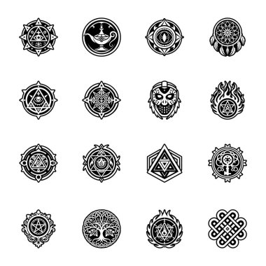 vektör dekoratif tasarım ögeleri kümesi.