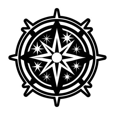 Kabartma biçiminde kozmik yıldız ışığı simgesi