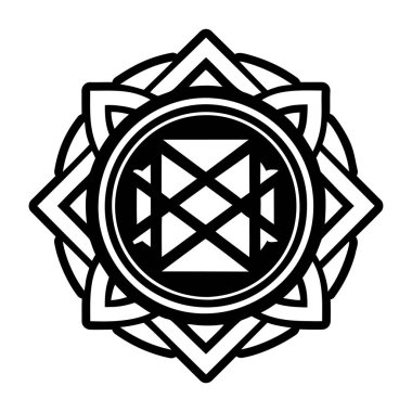 Kabartma biçiminde koyu ayna simgesi