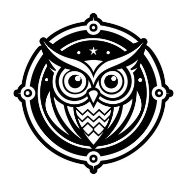 Kozmik baykuş sembolünün katı bir biçim simgesi