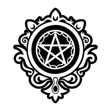 Büyülü ayna sembolünün katı bir simgesi