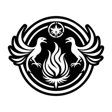 Firebird mühür simgesi simgesi katı biçimde