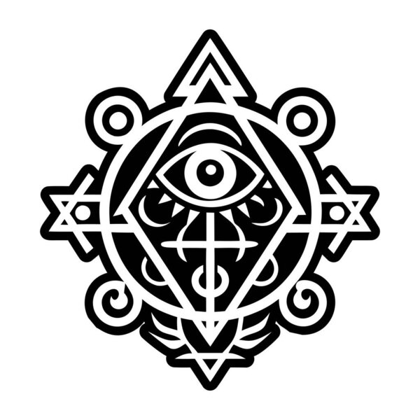 сакральная геометрия, вектор, иллюстрация священного символа