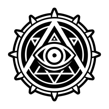 Mistik duvak sembolünün doldurulmuş bir simgesi