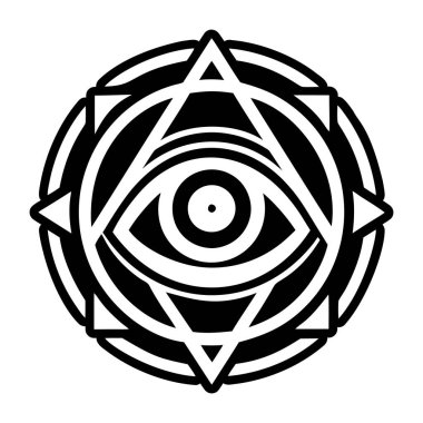 Önsezi göz simgesi simgesi katı biçiminde