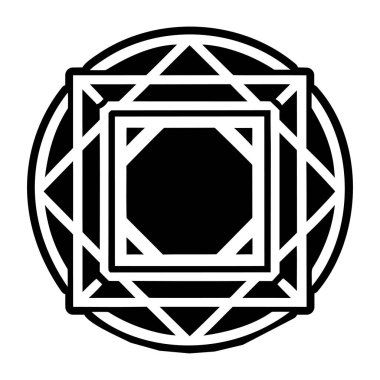 Kabartma biçiminde mistik çerçeve simgesi simgesi