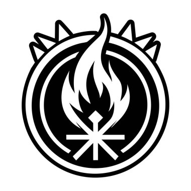 Pyrokinesis alev simgesi tam biçimli