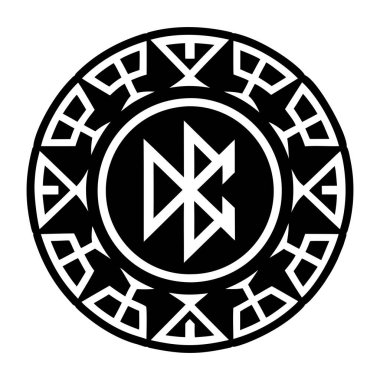 Mühür daire sembolünün doldurulmuş bir biçim simgesi