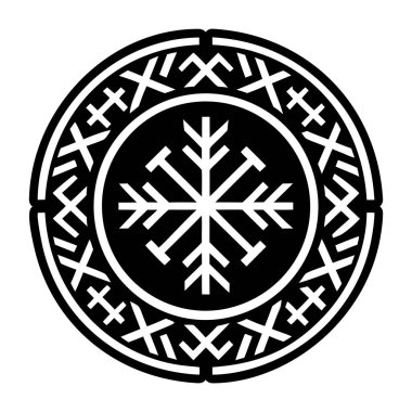 Kabartma biçiminde runik halka simgesi