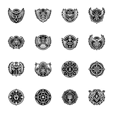 Siyah simgelerin vektör kümesi