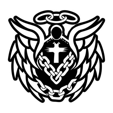 Zincirli melek sembolünün katı bir simgesi