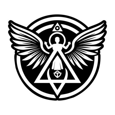 İyileştirici melek sembolünün doldurulmuş bir simgesi