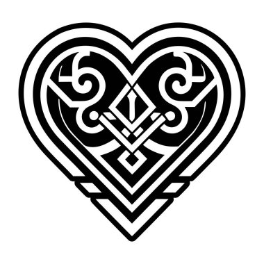 Katı bir kalp mührü ikonu