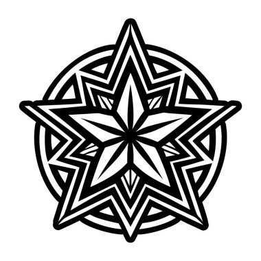 Işıldayan yıldız sembolünün bir simgesi