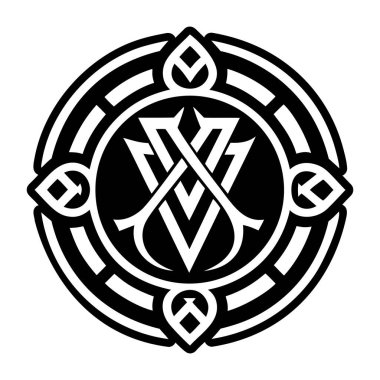 Katı biçimdeki Rune dövme simgesi simgesi