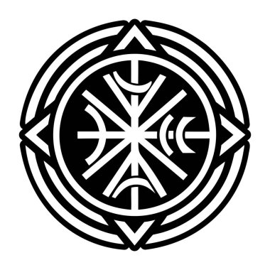 Ruhani rün sembolünün katı bir biçim simgesi