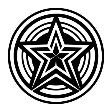 İlahi yıldız simgesi katı biçimde