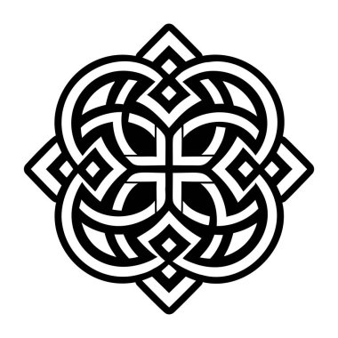 Kabartma biçiminde düğüm deseni simgesi