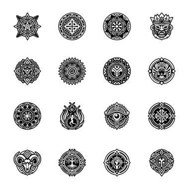 Mandalas vektör kümesi