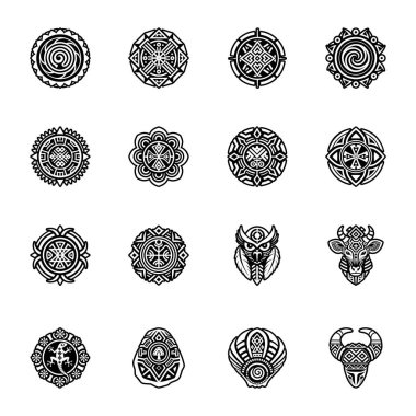 Tasarım için vektör dekoratif tasarım ögeleri kümesi