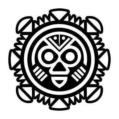 Siyah çizgi simgesi olan kafatası