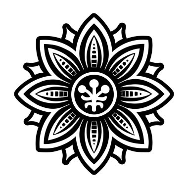 İşaret biçiminde Ashanti çiçek dövme simgesi
