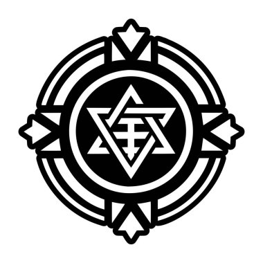 Kabartma biçiminde kutsal başlangıç motif simgesi