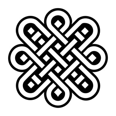 Kabartma biçiminde sonsuz düğüm sembolü simgesi