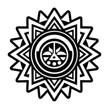 Afrika güneş sembolü simgesi biçiminde