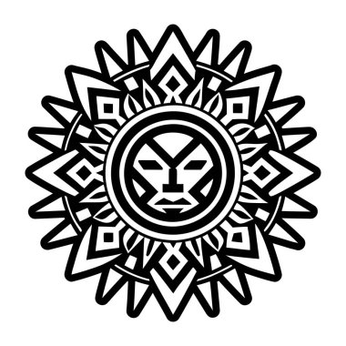 Geometrik güneş sembolü simgesi biçiminde