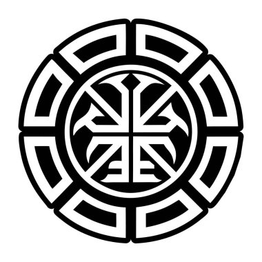 Nyame sembolünü tasvir eden bir kabartma biçimi simgesi